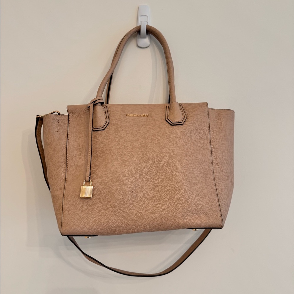 Michael Kors Mercer Large Satchel Tote in Oyster